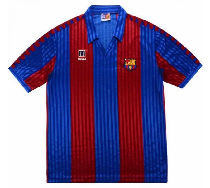 1991-92 Barcelona Retro Home Kit Soccer Jersey